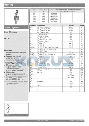 SKT24/12E datasheet - Line Thyristor