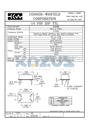 S55R8 datasheet - 14 PIN DIP TTL