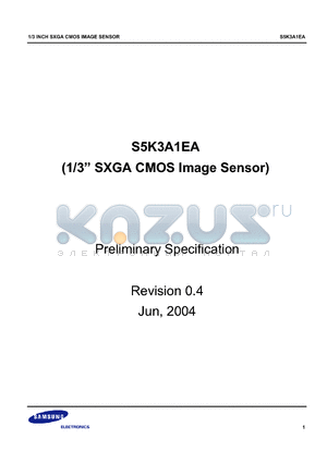 S5K3A1EA datasheet - (1/3 SXGA CMOS Image Sensor)