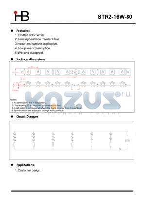 STR2-16W-80 datasheet - LED