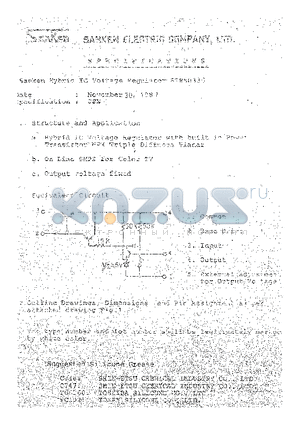 STR50330 datasheet - Hybrid IC Voltage Regulator(NPN Triple Diffused, SMPS for Color TV)