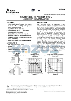 TPS78630DCQR datasheet - ULTRALOW-NOISE, HIGH-PSRR, FAST, RF, 1.5-A LOW-DROPOUT LINEAR REGULATORS