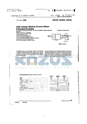S6000M datasheet - High Voltage, Medium Current Silicon Controlled Rectifiers