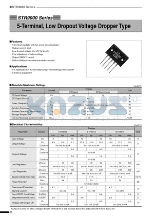 STR9000 datasheet - 5-Terminal, Low Dropout Voltage Dropper Type