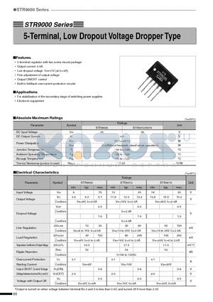 STR9012 datasheet - 5-Terminal, Low Dropout Voltage Dropper Type