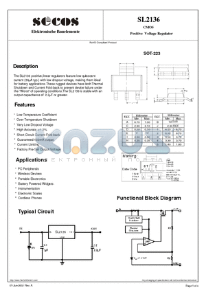 SL2136 datasheet - Positive Voltage Regulator