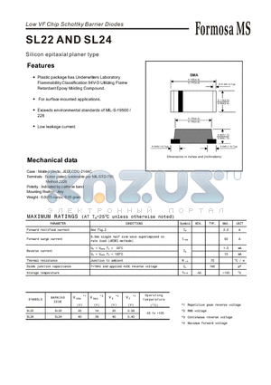 SL22 datasheet - Silicon epitaxial planer type