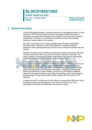 SL3S1202FTT datasheet - 512-bit user memory (G2XM only)