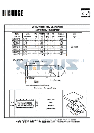 SL4001GTR datasheet - 1 AMP SMD SILICON RECTIFIER