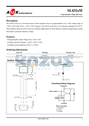SL432XM_1 datasheet - Programmable Voltage Reference