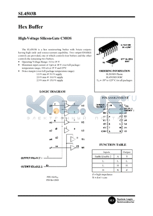 SL4503B datasheet - Hex Buffer