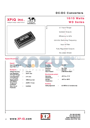 WD202 datasheet - DC/DC Converters
