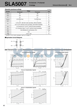 SLA5007 datasheet - N-channel  P-channel H-bridge