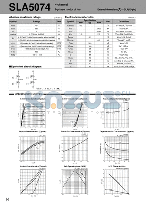 SLA5074 datasheet - N-channel 5-phase motor drive