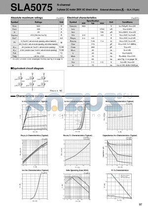 SLA5075 datasheet - N-channel 3-phase DC motor 200V AC direct drive