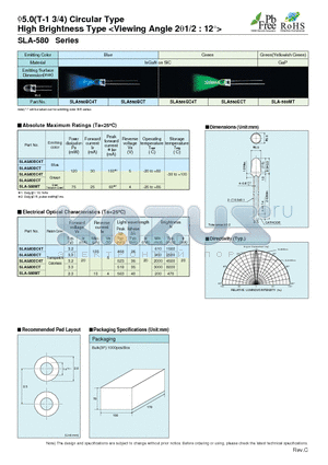 SLA580EC4T datasheet - 5.0(T-1 3/4) Circular Type High Brightness Type