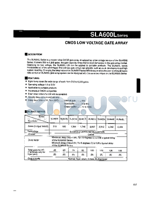 SLA627L datasheet - CMOS LOW VOLTAGE GATE ARRAY