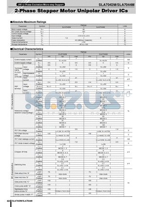 SLA7042 datasheet - 2-Phase Stepper Motor Unipolar Driver ICs