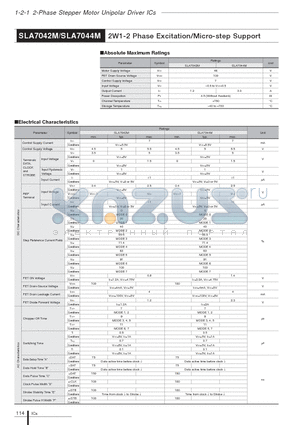SLA7042M datasheet - 2W1-2 Phase Excitation/Micro-step Support