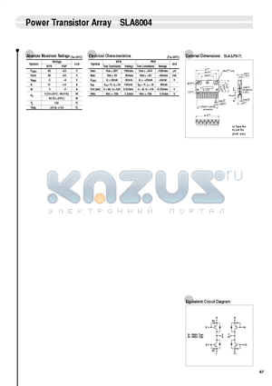 SLA8004 datasheet - Power Transistor Array