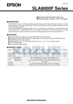 SLA902F datasheet - High speed, high integration gate array