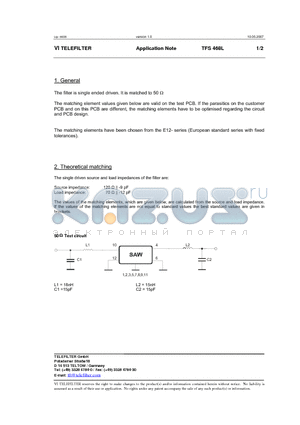 TFS468L datasheet - Application Note