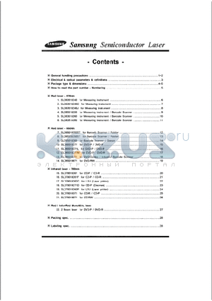 SLD-63538261X datasheet - General handling precautions