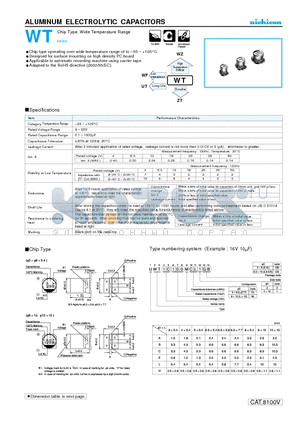 UWT0G151MNL datasheet - ALUMINUM ELECTROLYTIC CAPACITORS