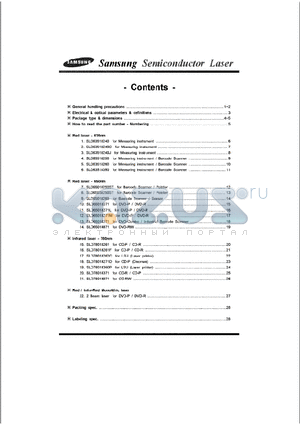 SLD-78038372X datasheet - General handling precautions