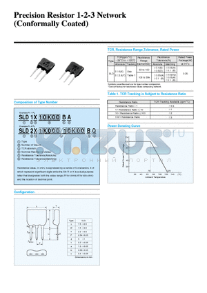 SLD1X10K00AA datasheet - Precision Resistor 1-2-3 Network(Conformally Coated)