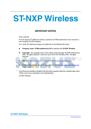 STW41411 datasheet - Single-coil dual-output step-down DC/DC converter for digital base band and multimedia processor supply