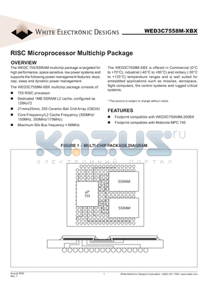 WED3C7558M350BC datasheet - RISC Microprocessor Multichip Package