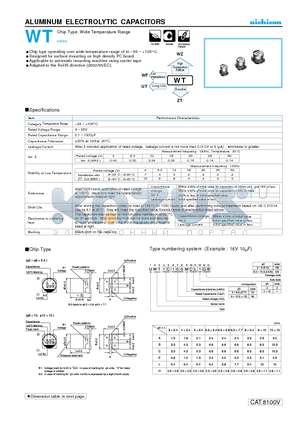 UWT1V101MCL datasheet - ALUMINUM ELECTROLYTIC CAPACITORS