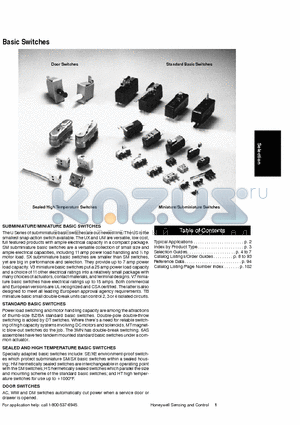 UX10E30E01 datasheet - Basic Switches