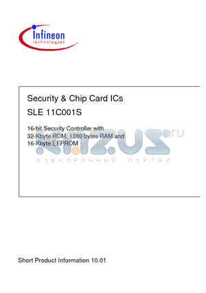SLE11C001S-T85-C datasheet - Security & Chip Card ICs