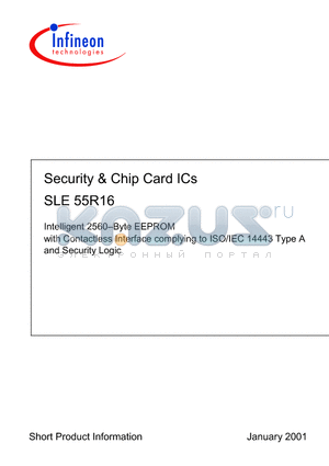 SLE55R16 datasheet - Security & Chip Card ICs