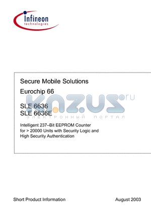 SLE6636M3 datasheet - Secure Mobile Solutions