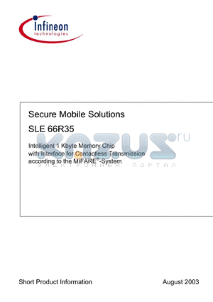 SLE66R35 datasheet - Secure Mobile Solutions