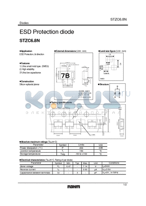 STZC6.8N datasheet - ESD Protection diode