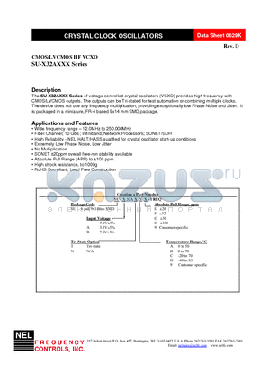 SU-A32ANBG-FREQ datasheet - CMOS/LVCMOS HF VCXO