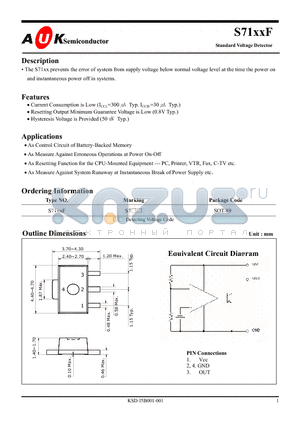 S71XXF datasheet - Standard Voltage Detector