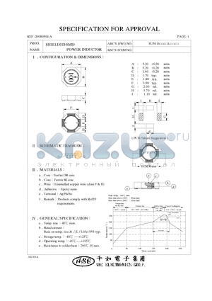 SU5016220YL datasheet - SHIELDED SMD POWER INDUCTOR