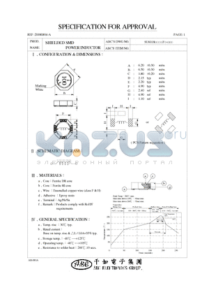 SU6018101YF datasheet - SHIELDED SMD POWER INDUCTOR