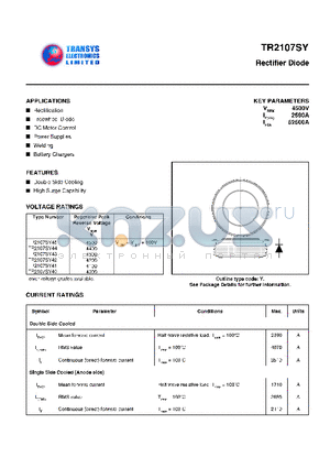TR2107SY44 datasheet - RECTIFIER DIODE