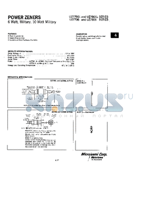 UZ7890 datasheet - POWER ZENERS