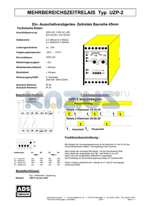 UZP-2 datasheet - UZP-2