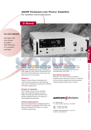 VZC-6962E2 datasheet - 200W Compact Low Power Amplifier