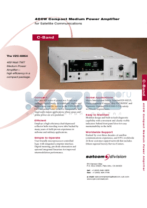 VZC-6964 datasheet - 400W Compact Medium Power Amplifier