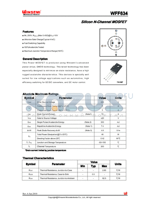 WFF634 datasheet - Silicon N-Channel MOSFET