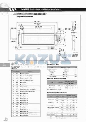 WG24064C datasheet - LCD MODULE